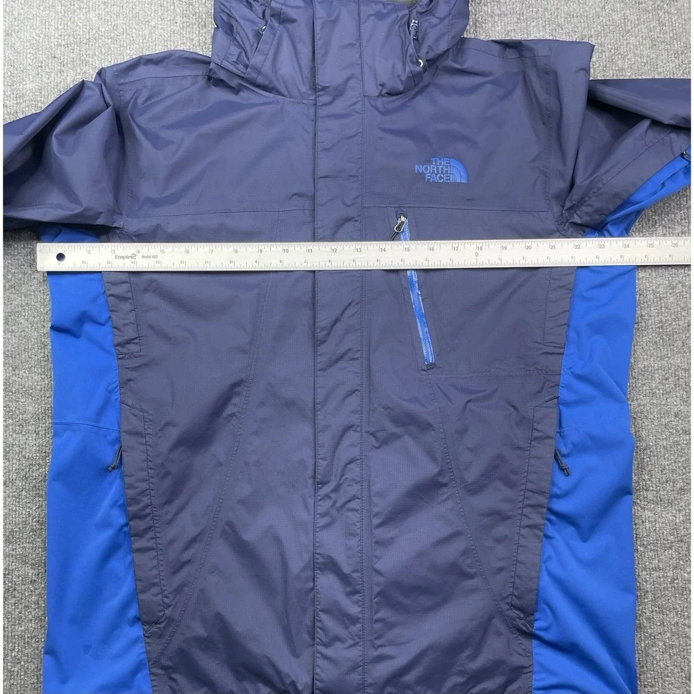 The North Face Rain Jacket Mens Large Blue DryVent Hooded‎ Windbreaker Ripstop